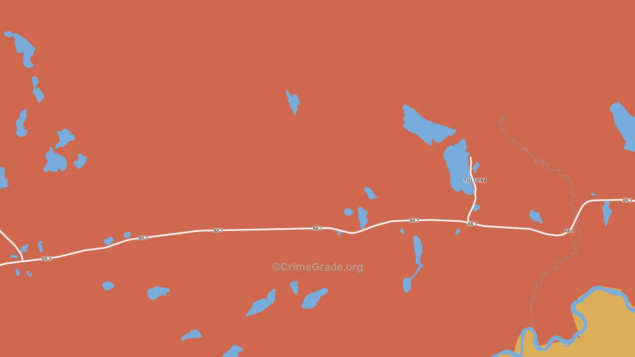 Glennallen, AK Map of Murder Rates