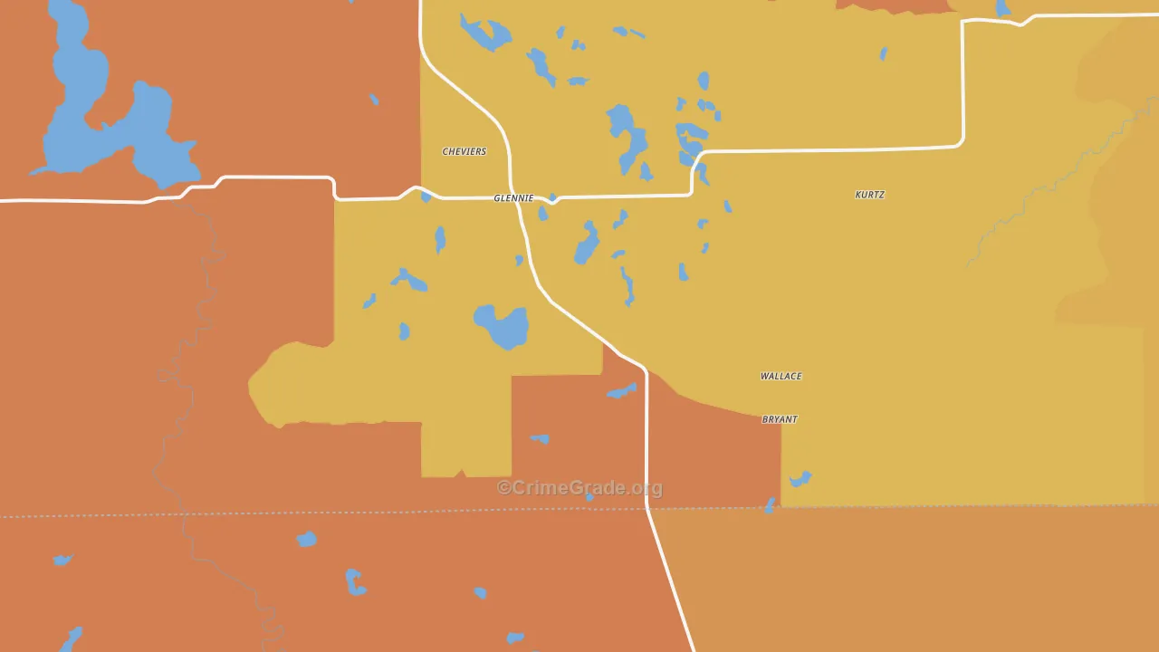 Glennie, MI Map of Murder Rates