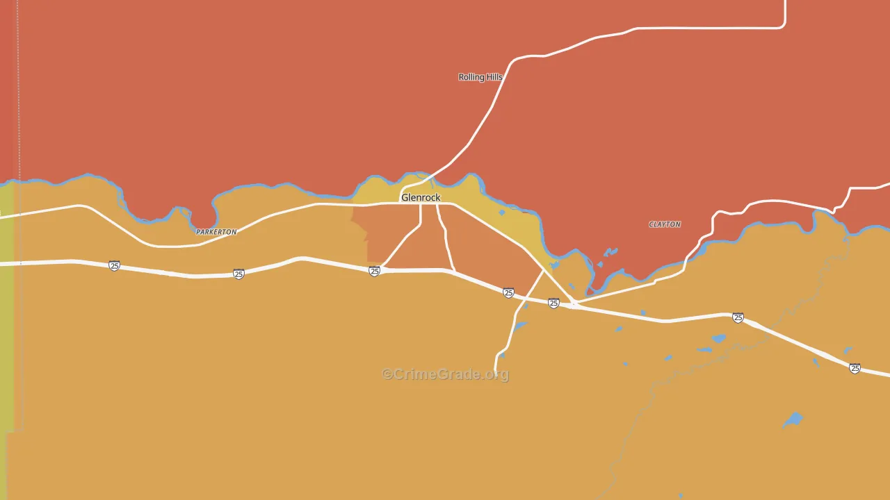 Glenrock, WY Map of Murder Rates