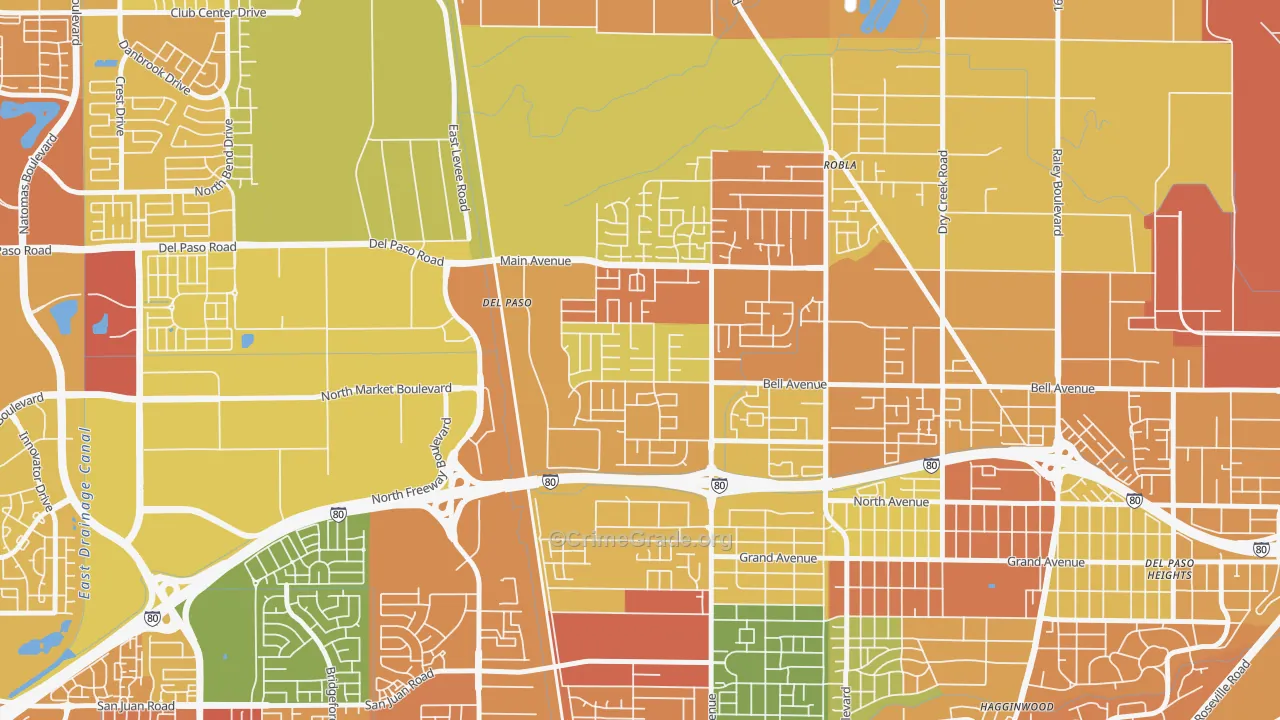 Glenwood Meadows, Sacramento, CA Map of Murder Rates