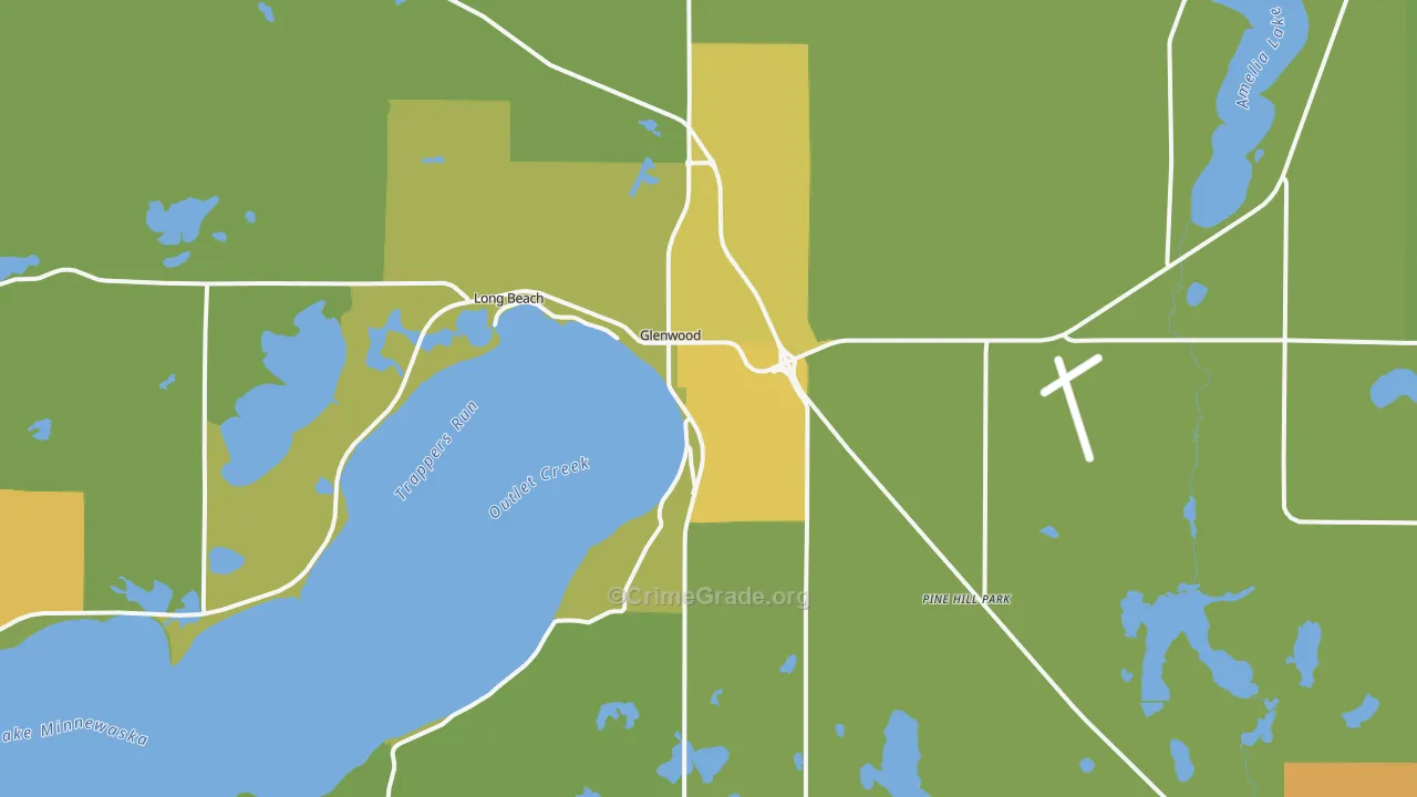 Glenwood, MN Map of Murder Rates