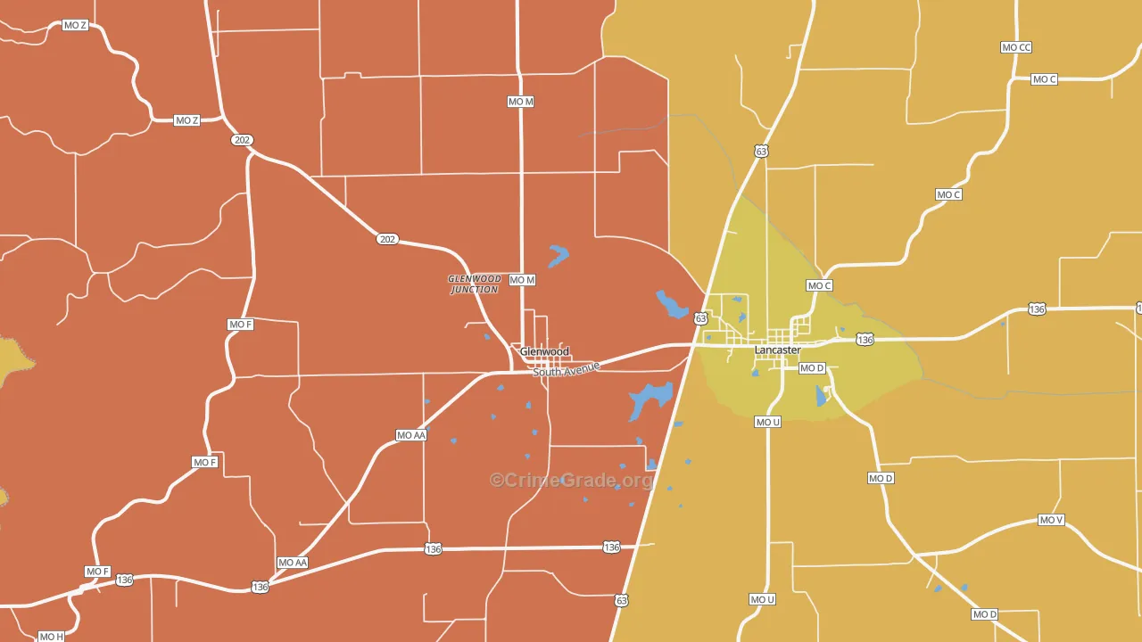 Glenwood, MO Map of Murder Rates