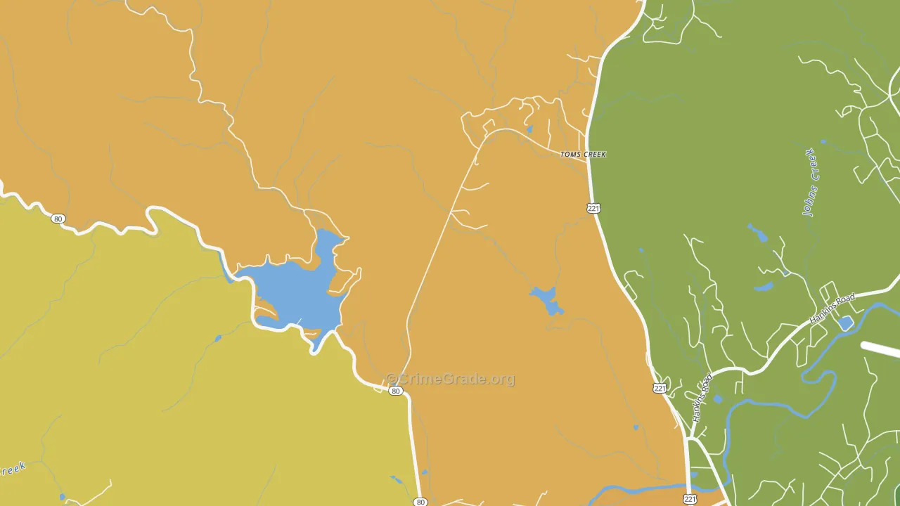 Glenwood, NC Map of Murder Rates