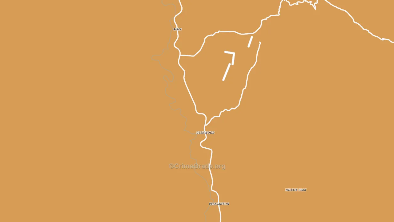 Glenwood, NM Map of Murder Rates