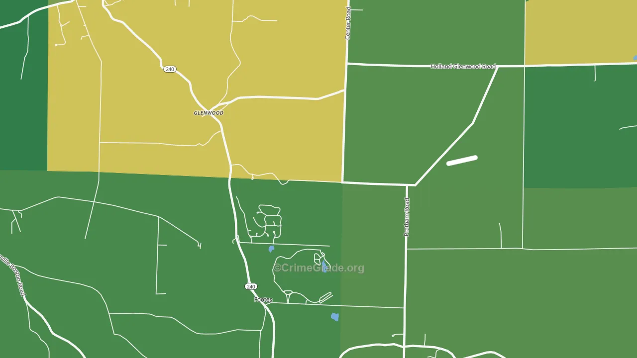 Glenwood, NY Map of Murder Rates