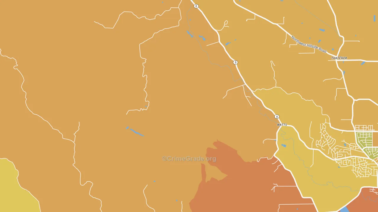 Glenwood, OR Map of Murder Rates