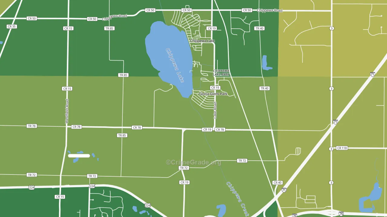 Gloria Glens Park, OH Map of Murder Rates
