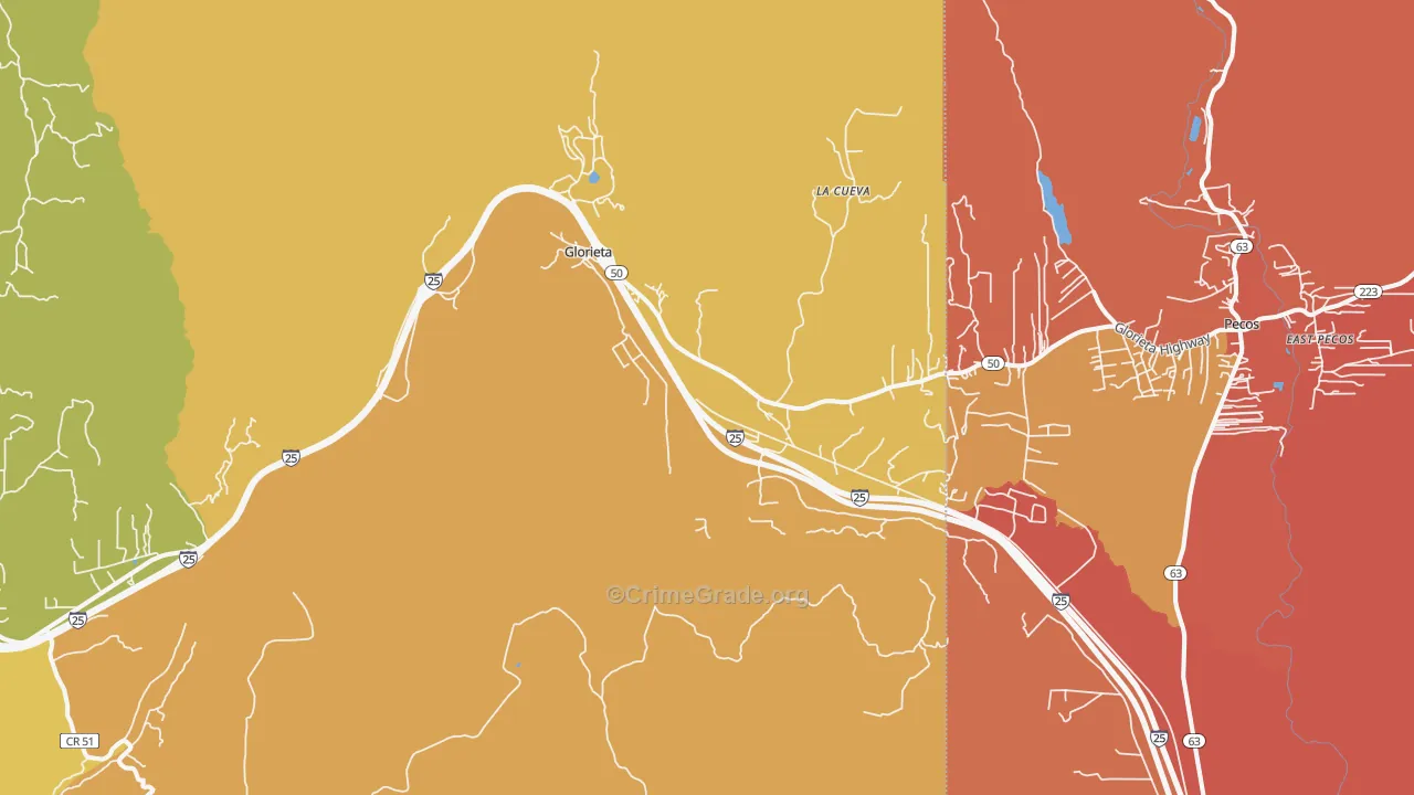 Glorieta, NM Map of Murder Rates