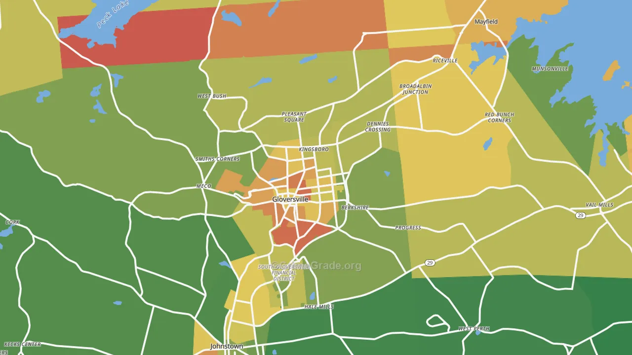 Gloversville, NY Map of Murder Rates