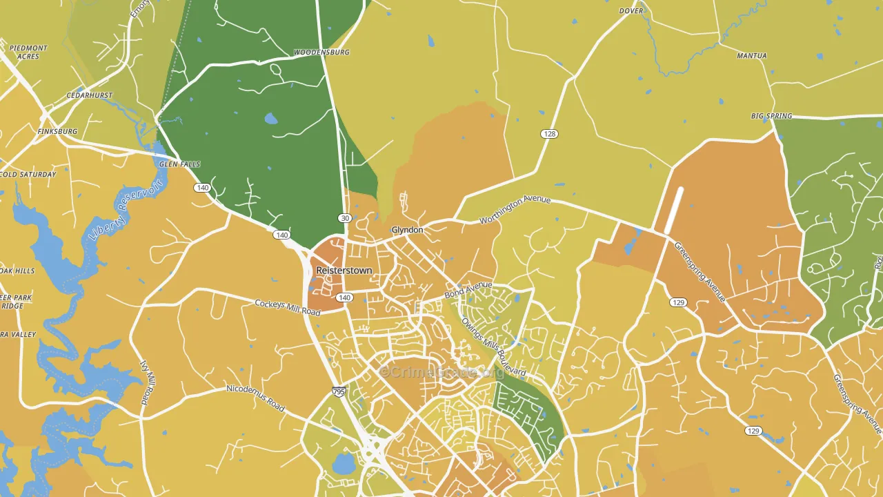 Glyndon, MD Map of Murder Rates