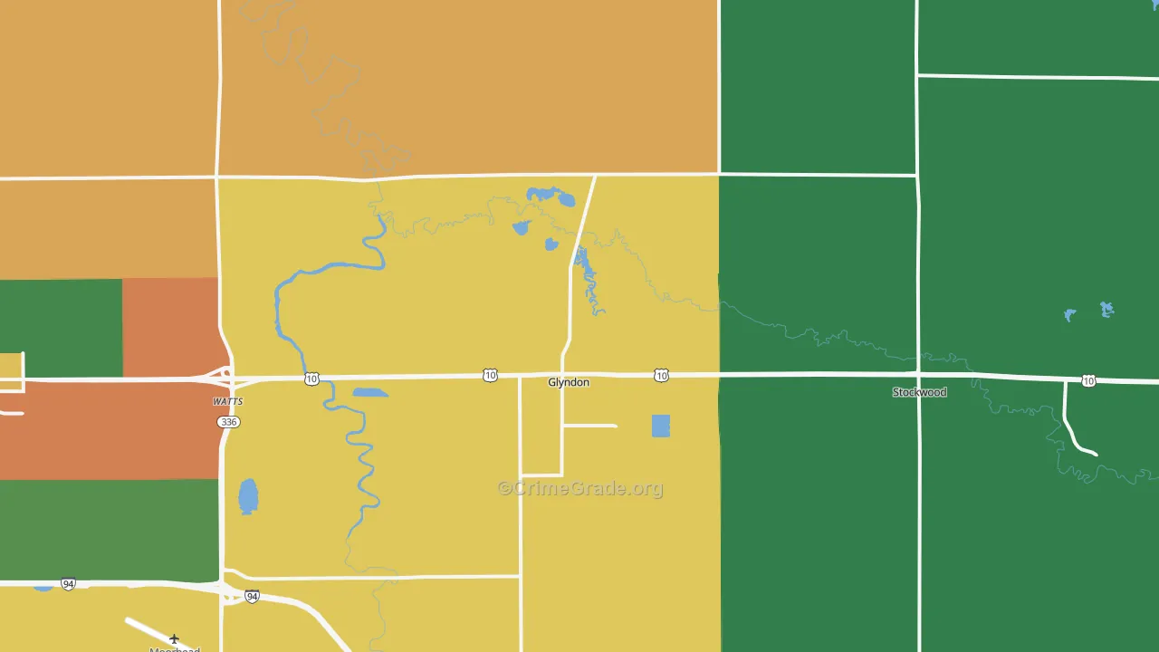 Glyndon, MN Map of Murder Rates