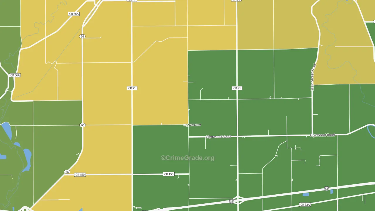 Glynwood, OH Map of Murder Rates
