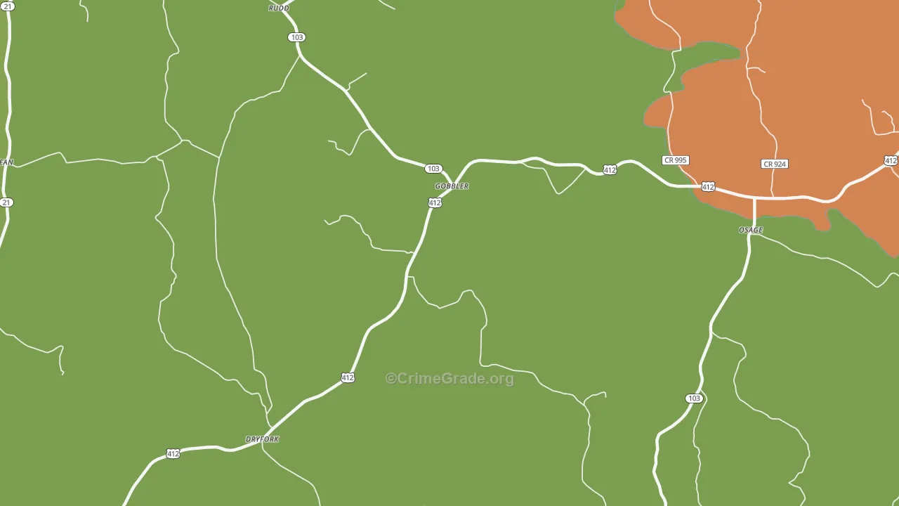 Gobbler, AR Map of Murder Rates