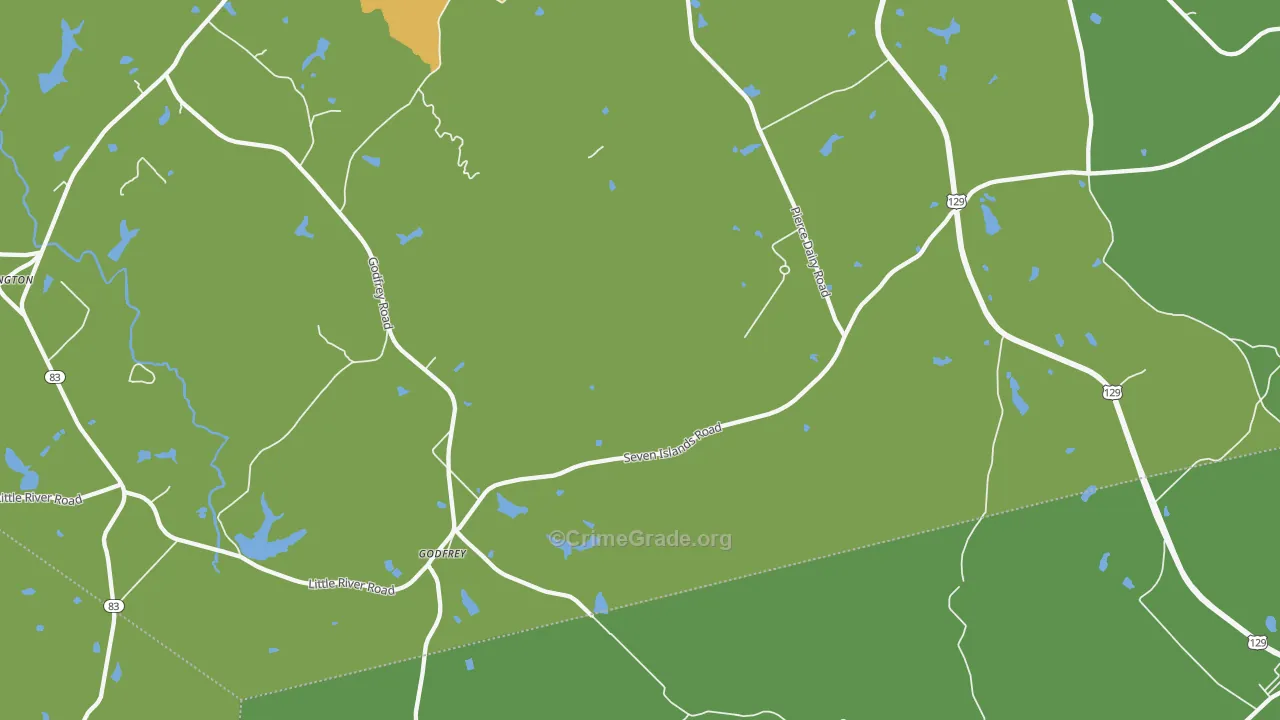 Godfrey, GA Map of Murder Rates