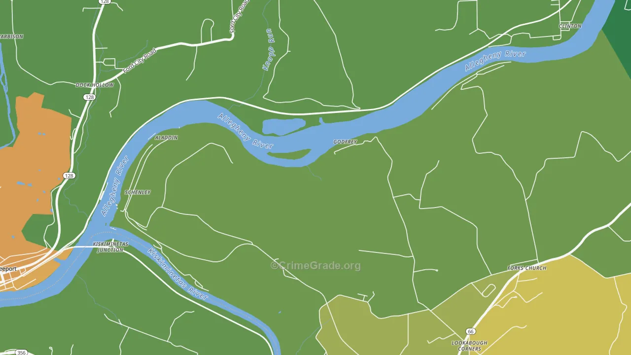 Godfrey, PA Map of Murder Rates