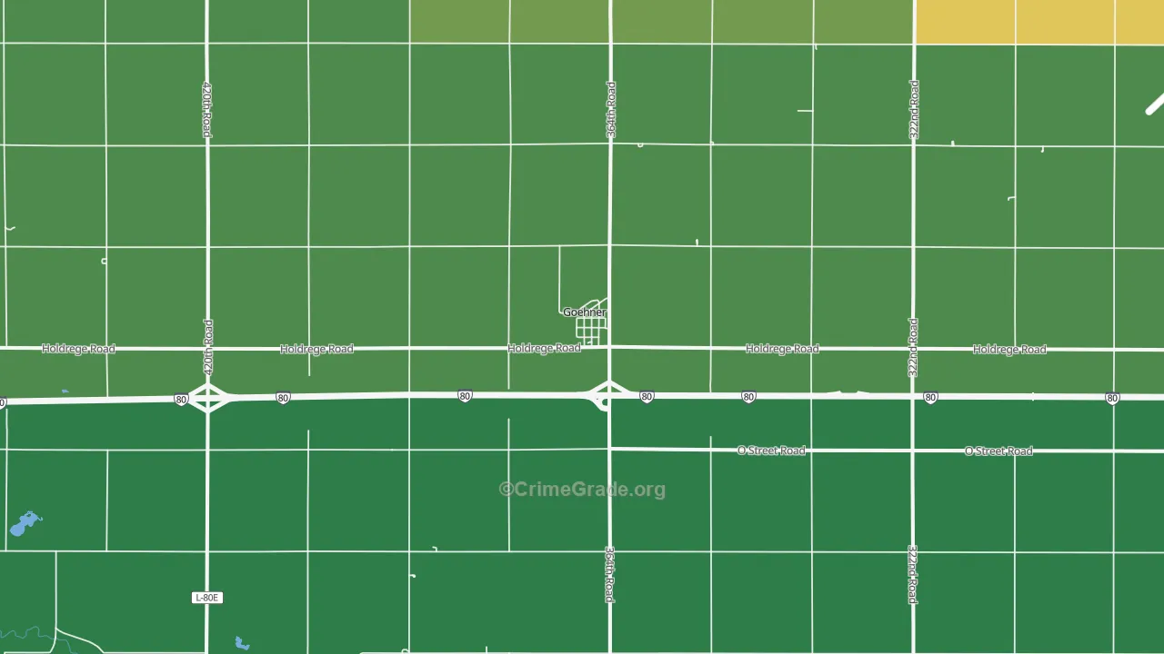 Goehner, NE Map of Murder Rates