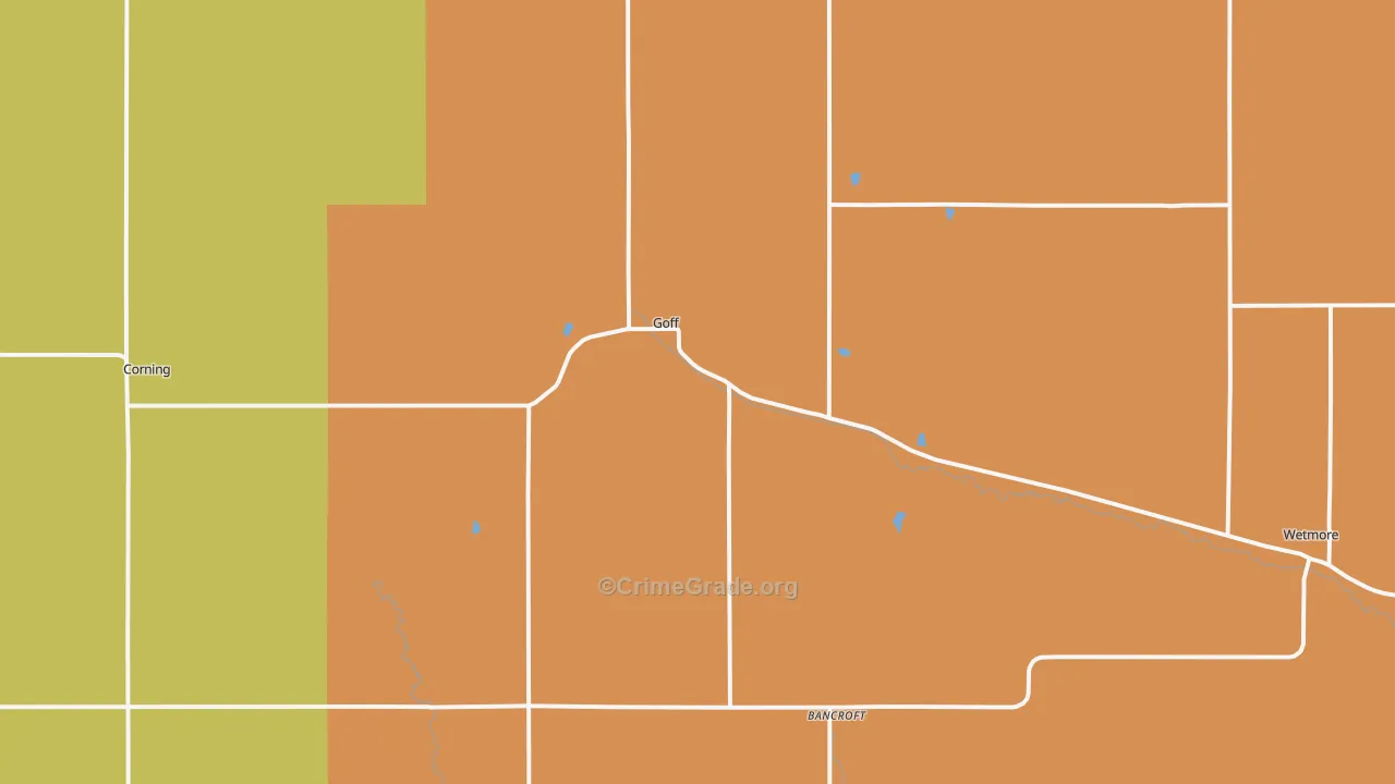 Goff, KS Map of Murder Rates