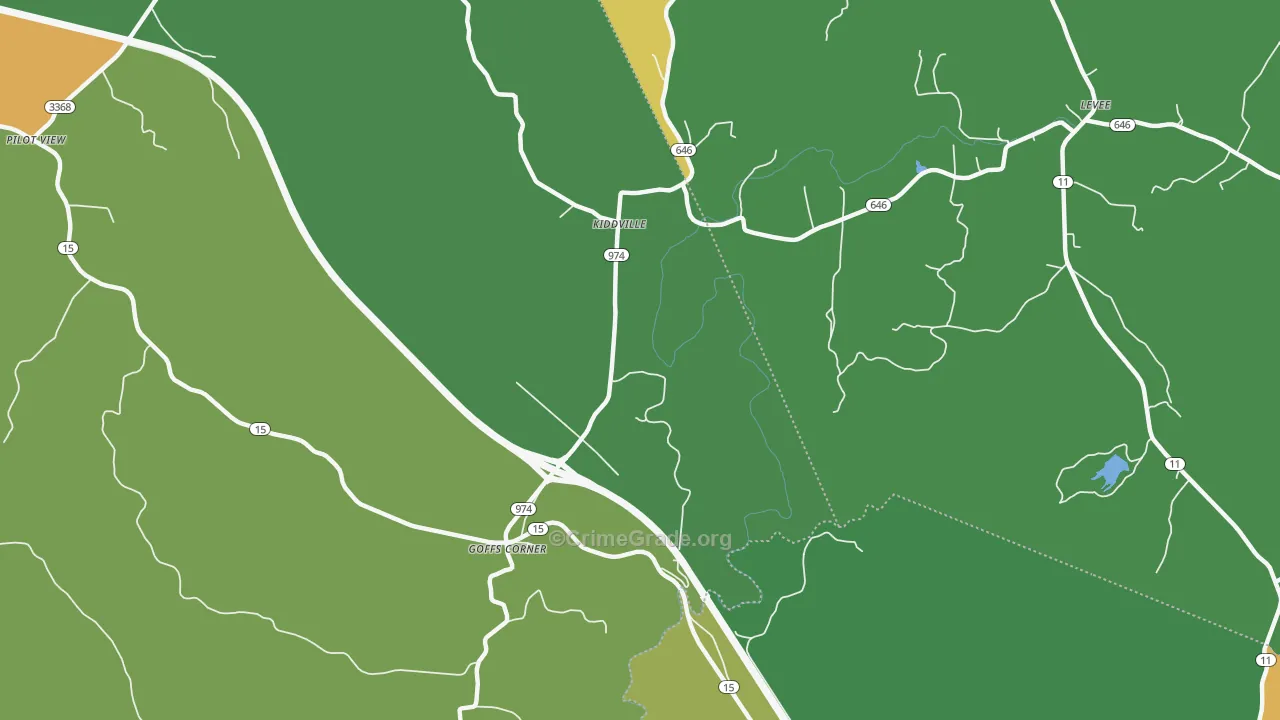 Goffs Corner, KY Map of Murder Rates