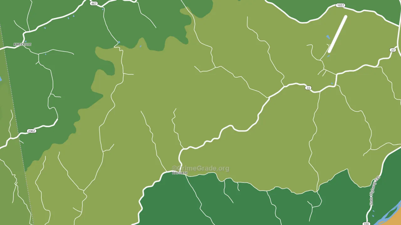 Goforth, KY Map of Murder Rates