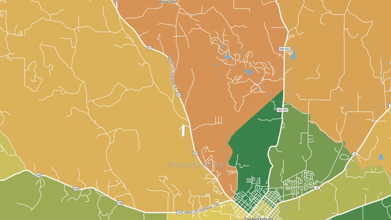 Gold, TX Map of Murder Rates