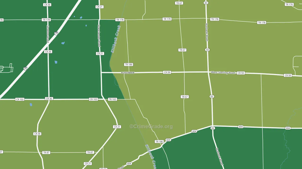 Golden Corners, OH Map of Murder Rates
