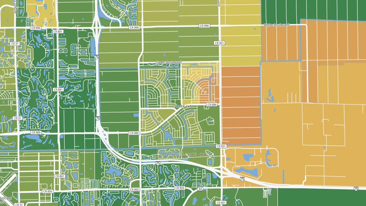 Golden Gate, FL Map of Murder Rates