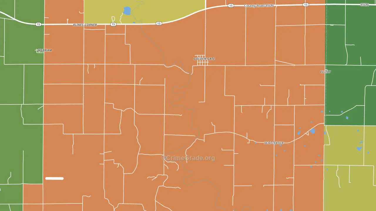 Golden Gate, IL Map of Murder Rates