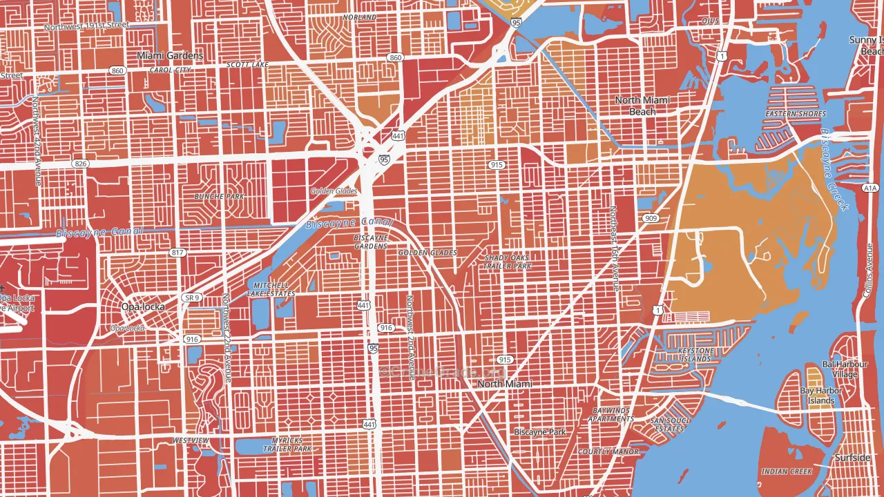 Golden Glades, FL Map of Murder Rates