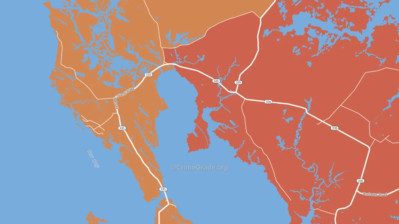 Golden Hill, MD Map of Murder Rates