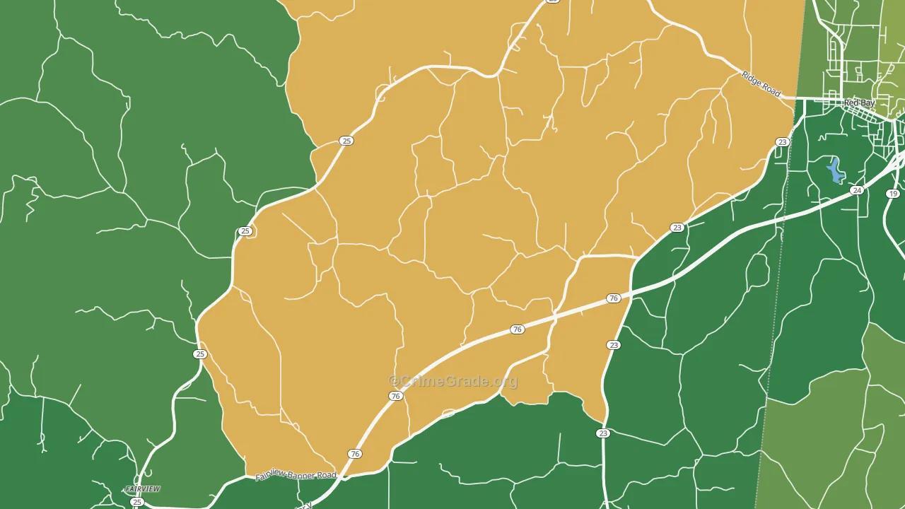 Golden, MS Map of Murder Rates