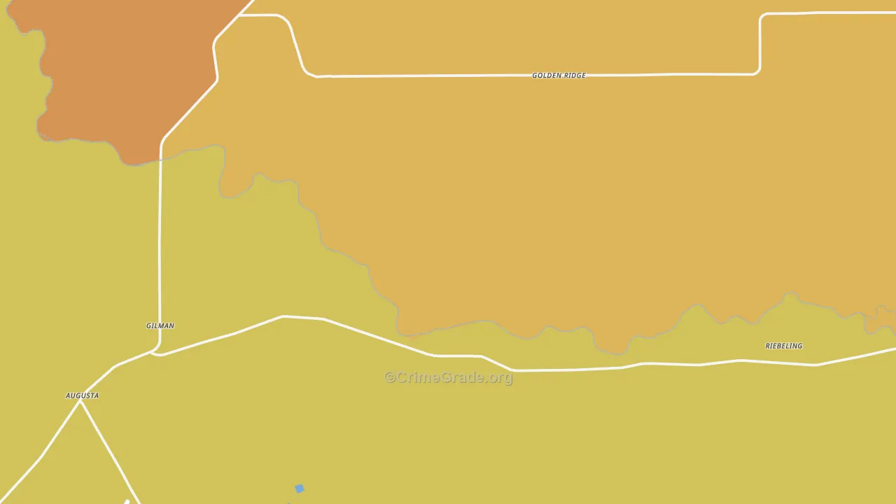 Golden Ridge, MT Map of Murder Rates