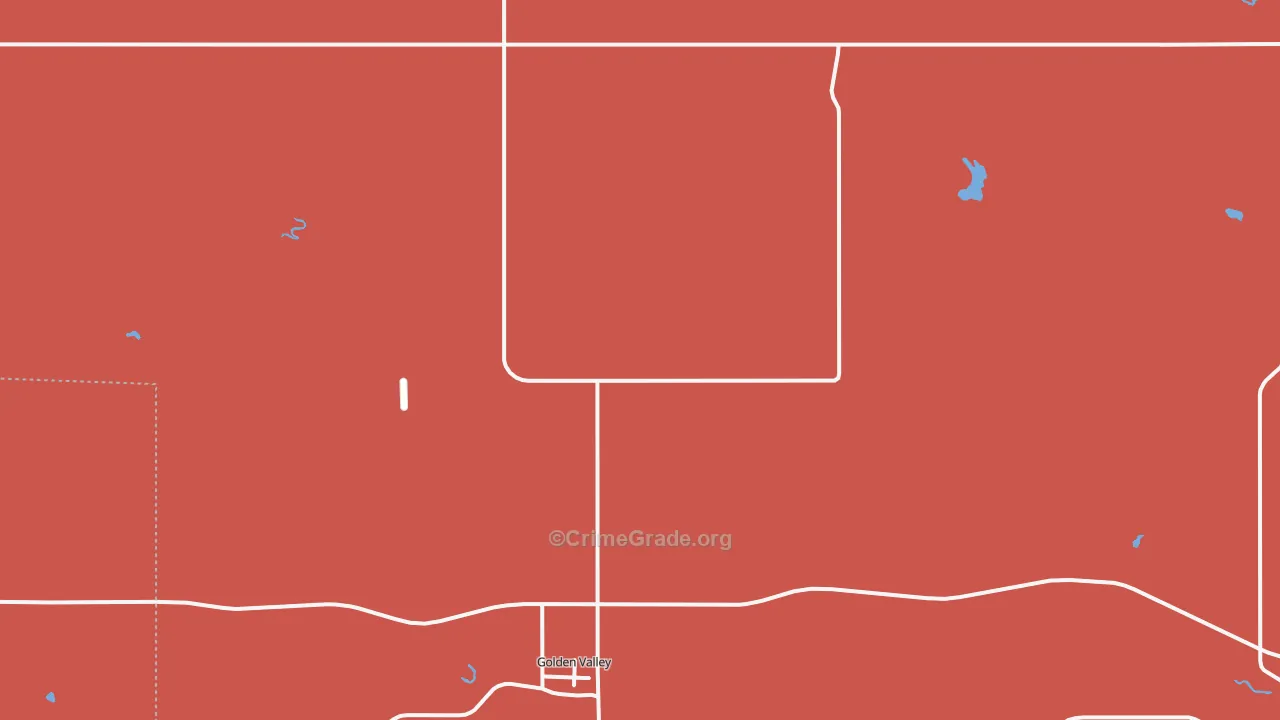 Golden Valley, ND Map of Murder Rates