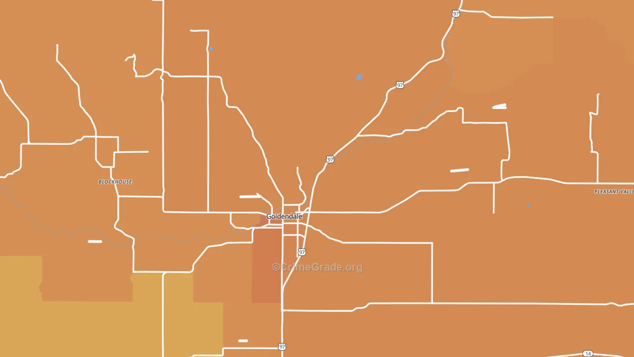 Goldendale, WA Map of Murder Rates