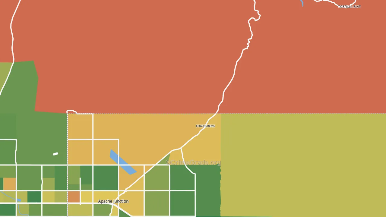 Goldfield, AZ Map of Murder Rates