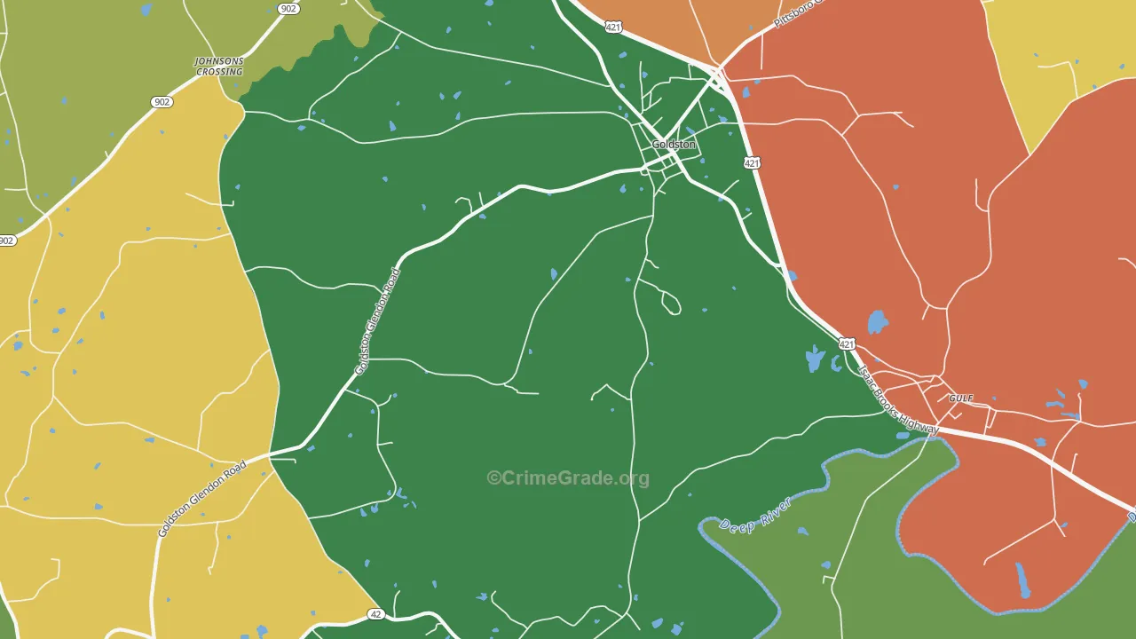 Goldston, NC Map of Murder Rates