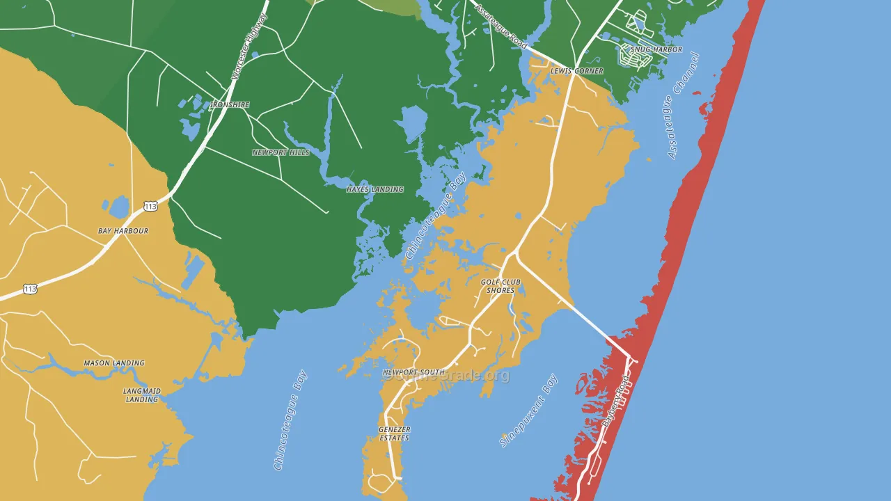 Golf Club Shores, MD Map of Murder Rates