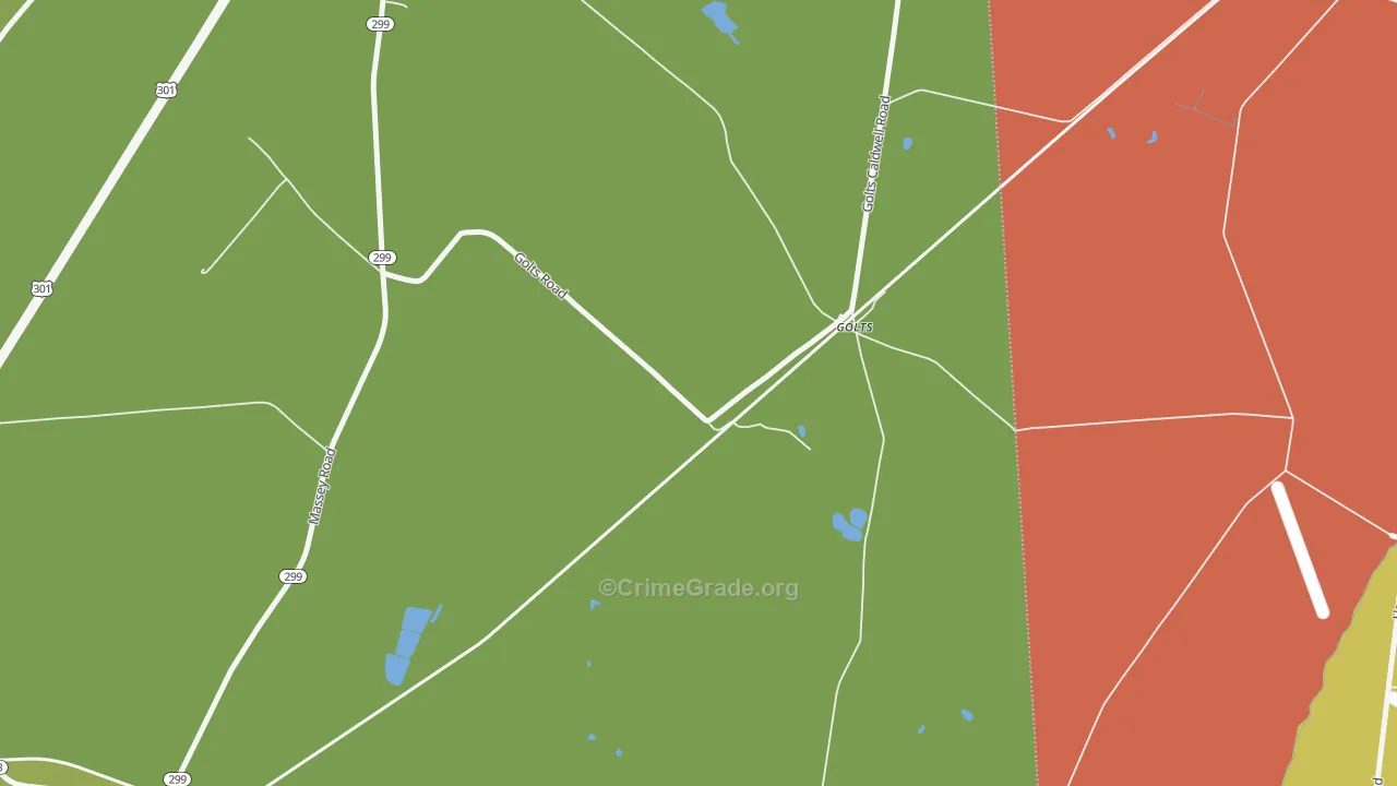 Golts, MD Map of Murder Rates