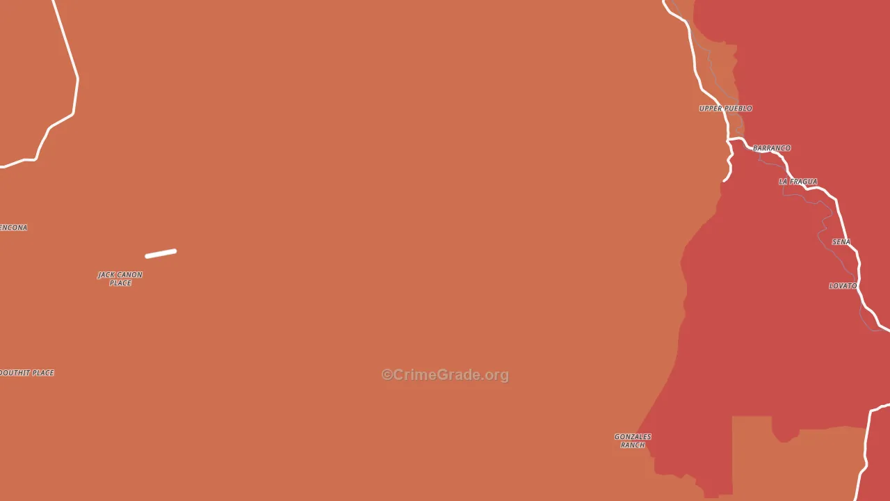 Gonzales Ranch, NM Map of Murder Rates