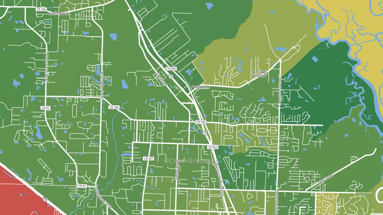 Gonzalez, FL Map of Murder Rates