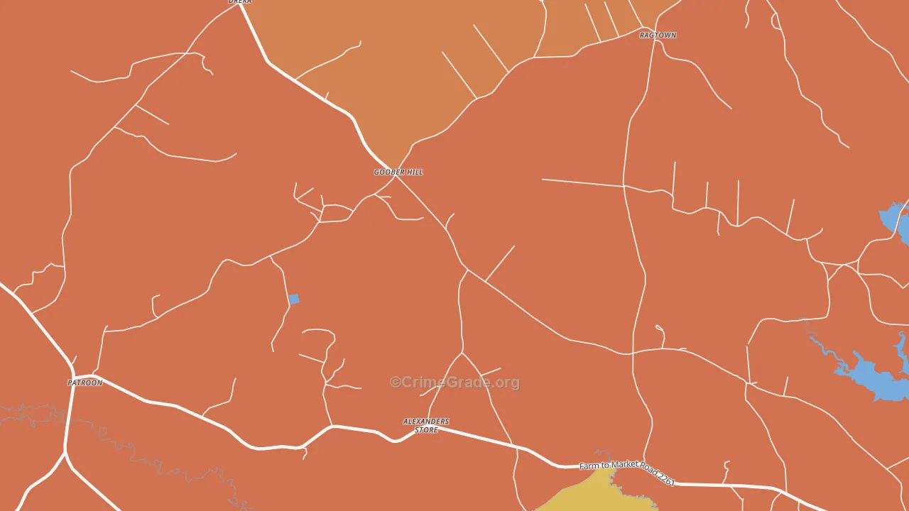 Goober Hill, TX Map of Murder Rates