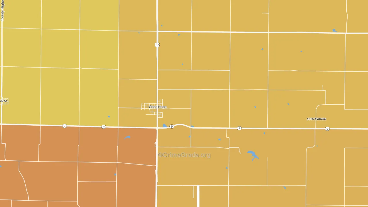 Good Hope, IL Map of Murder Rates