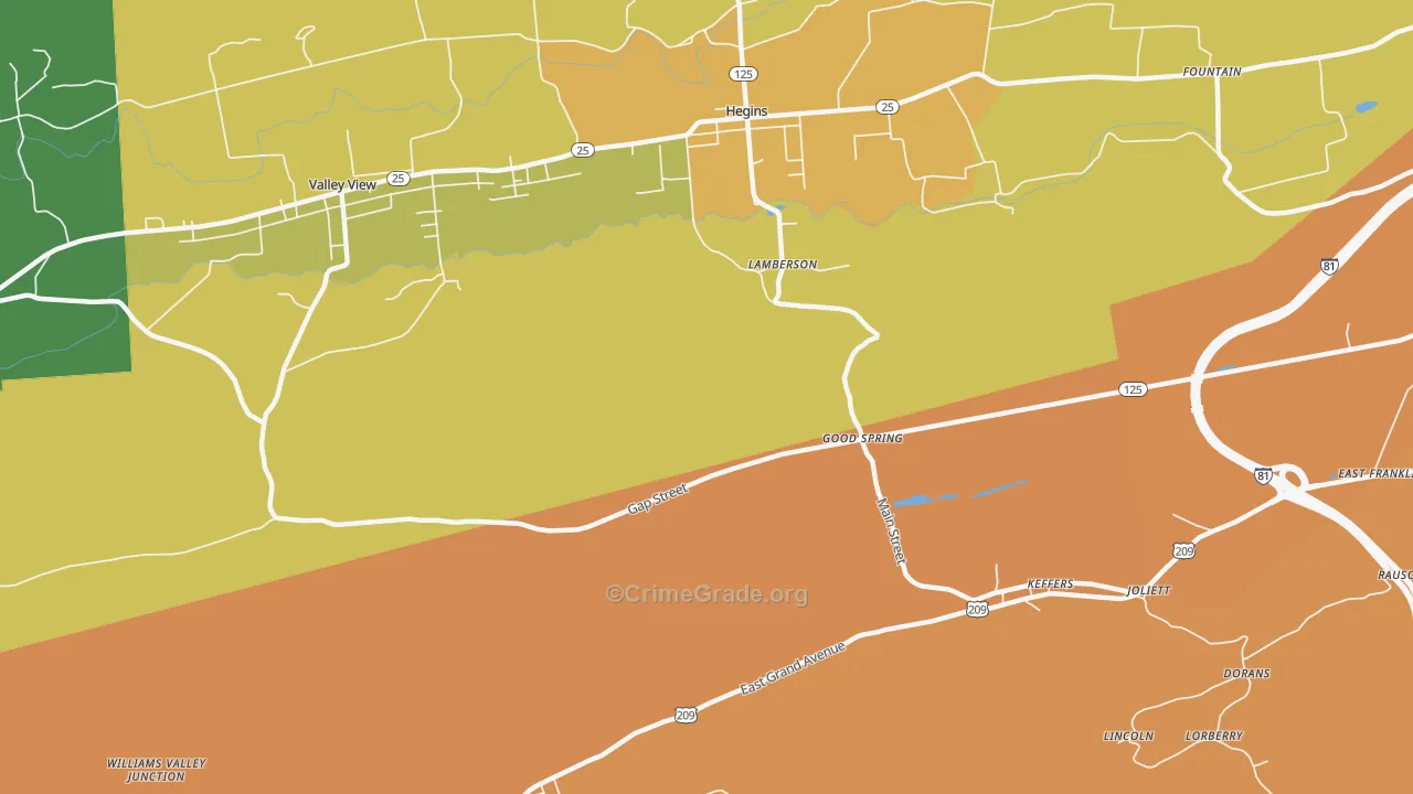 Good Spring, PA Map of Murder Rates