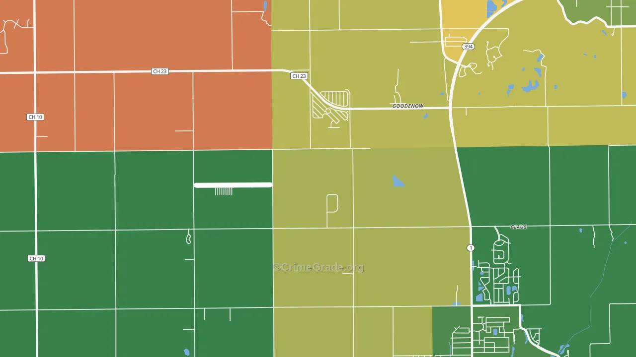 Goodenow, IL Map of Murder Rates
