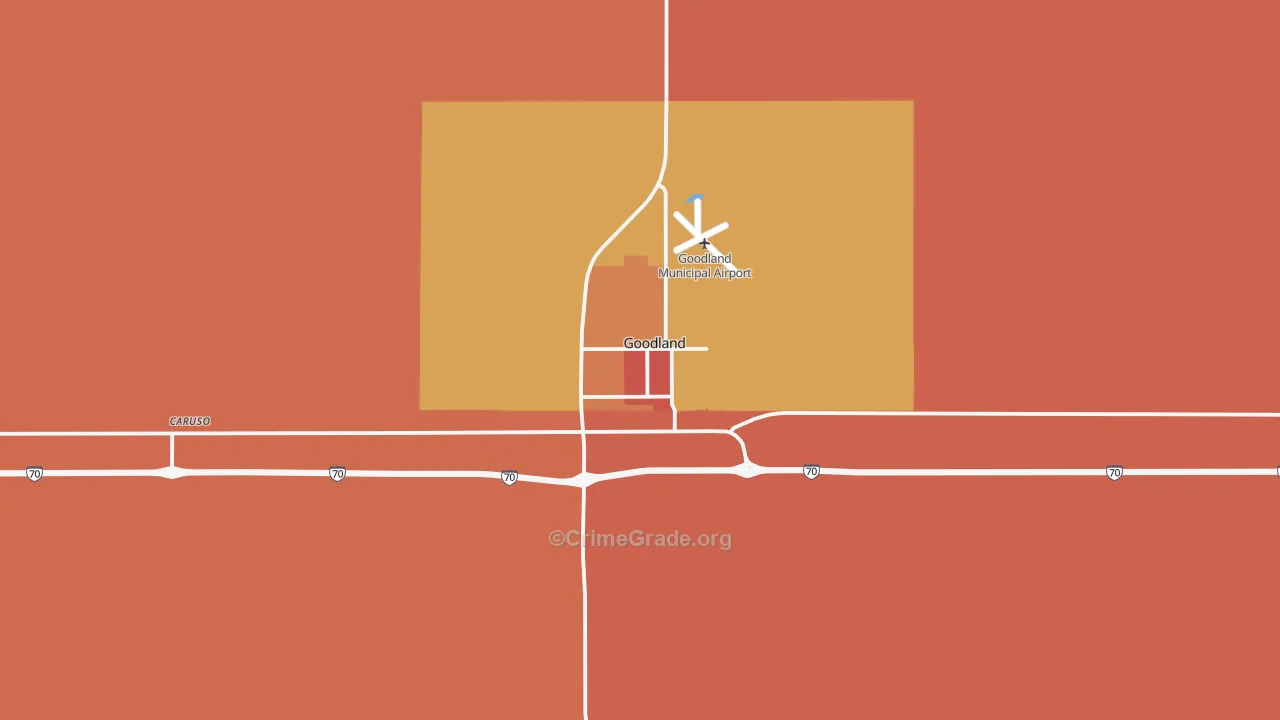 Goodland, KS Map of Murder Rates