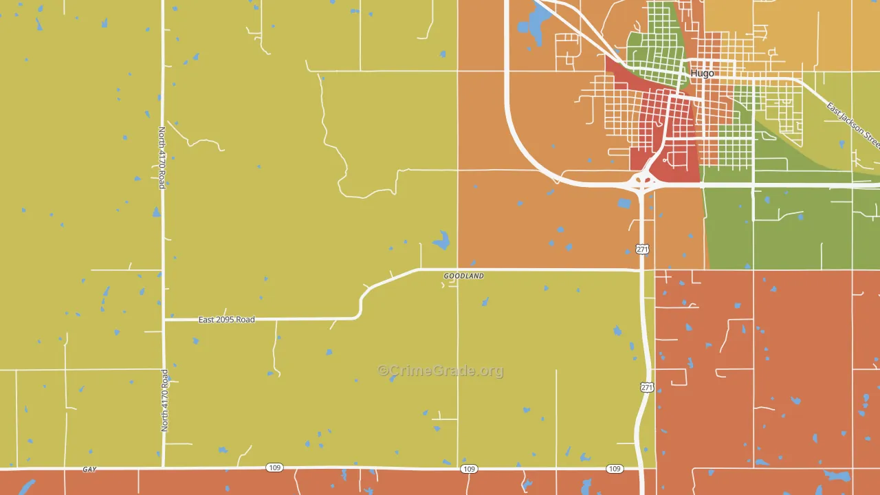 Goodland, OK Map of Murder Rates