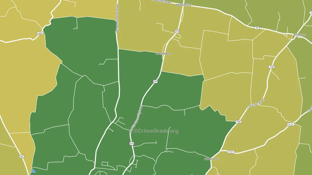 Goodnight, KY Map of Murder Rates