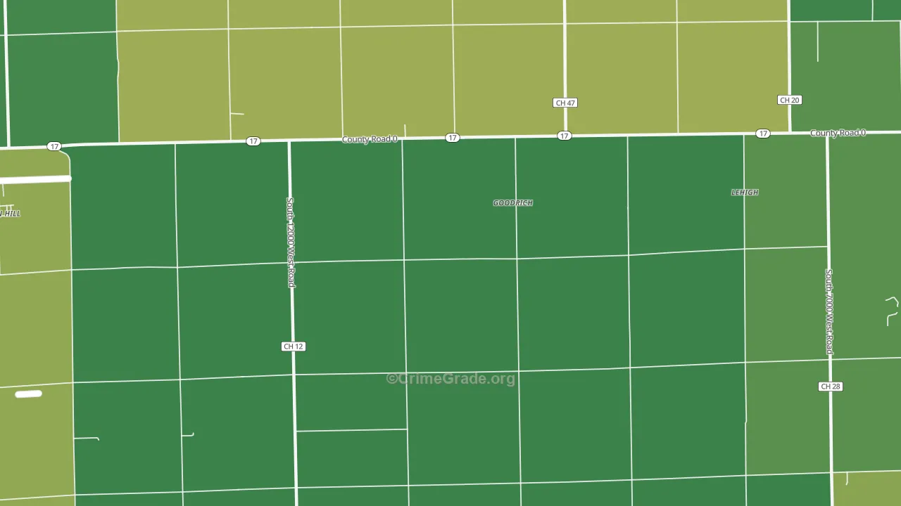 Goodrich, IL Map of Murder Rates