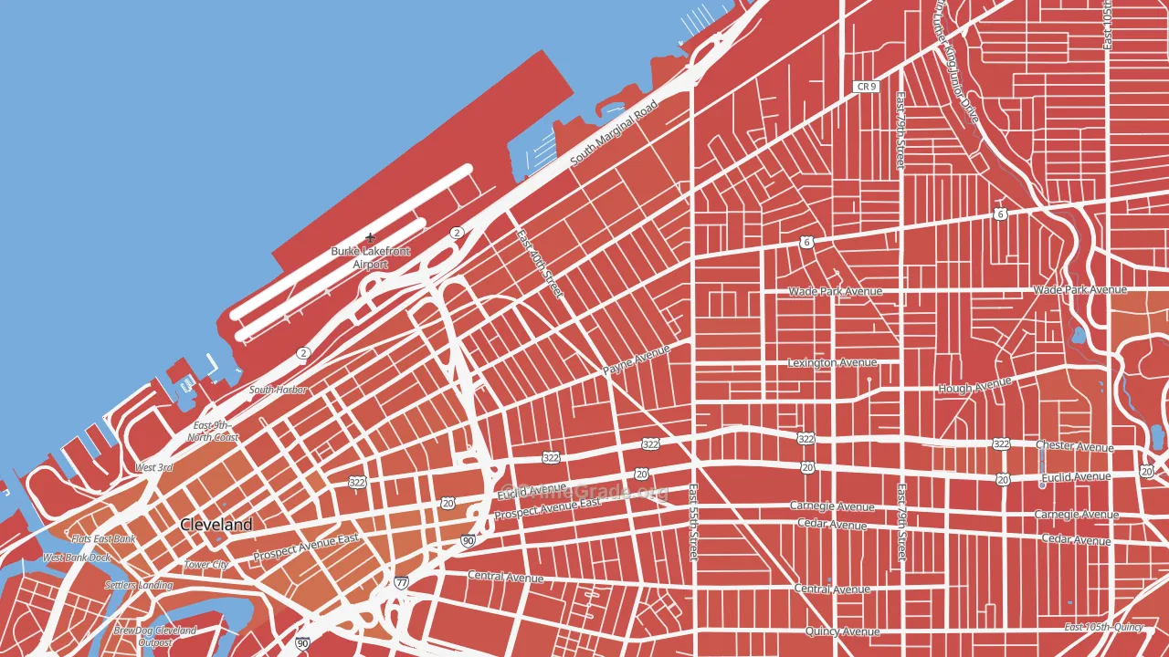 Goodrich-Kirtland Park, Cleveland, OH Map of Murder Rates