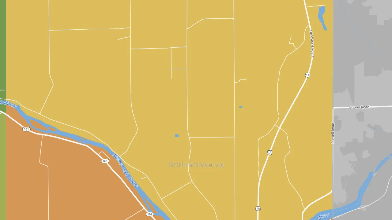 Goodrich, ME Map of Murder Rates