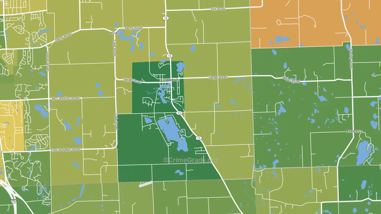 Goodrich, MI Map of Murder Rates